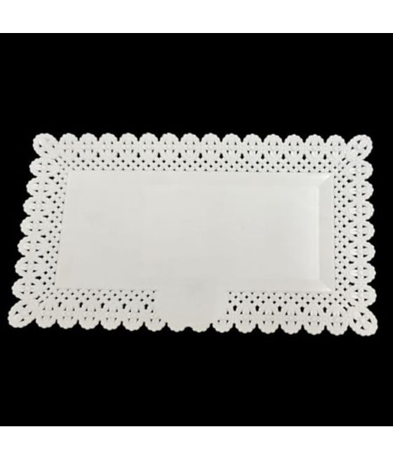 2PZ VASSOIO TRAMA TRINATO BIANCO 30X17CM RETTANGOLARE PIATTO