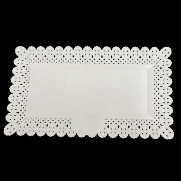 2PZ VASSOIO TRAMA TRINATO BIANCO 30X17CM RETTANGOLARE PIATTO