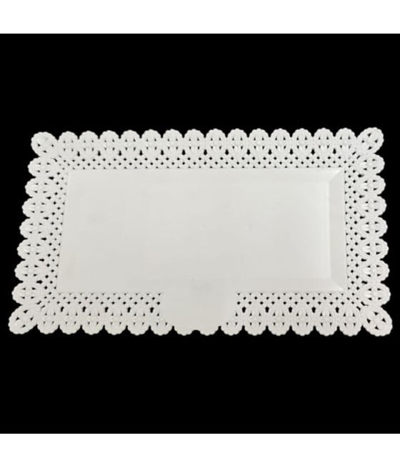 2PZ VASSOIO TRAMA TRINATO BIANCO 36X17CM RETTANGOLARE PIATTO