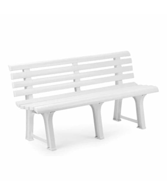 PANCHINA DA GIARDINO PANCA IN RESINA 3 POSTI BIANCO 020363