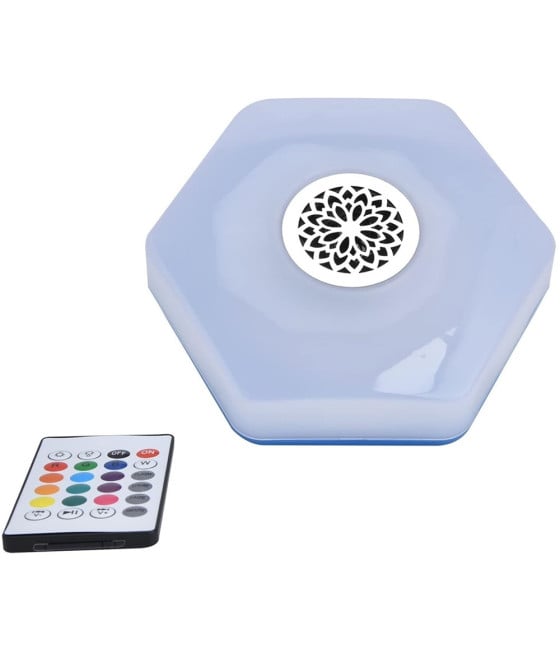 LUCE E27 LED BLUETOOTH ALTOPARLANTE FORMA DISCO VOLANTE COLORATO RGBW