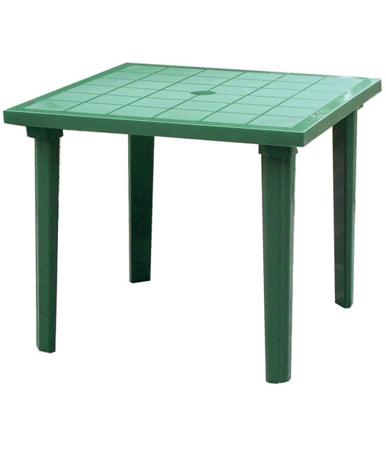 TAVOLO DA GIARDINO QUADRATO VERDE 80X80CM IN PLASTICA 016300