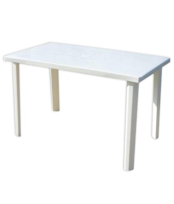 TAVOLO RETTANGOLARE DA GIARDINO 120X70CM BIANCO ESTERNO 016301