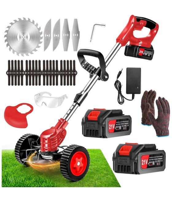 DECESPUGLIATORE A BATTERIA 21V TAGLIABORDI ELETTRICO ALTEZZA REGOLABILE