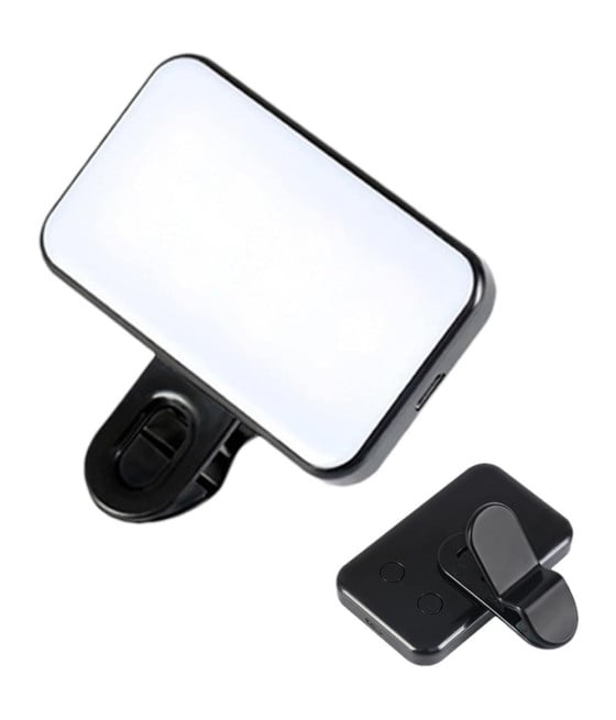 LUCE RICARICABILE LED PORTATILE PANNELLO LUMINOSO CLIP USB RIPRESE