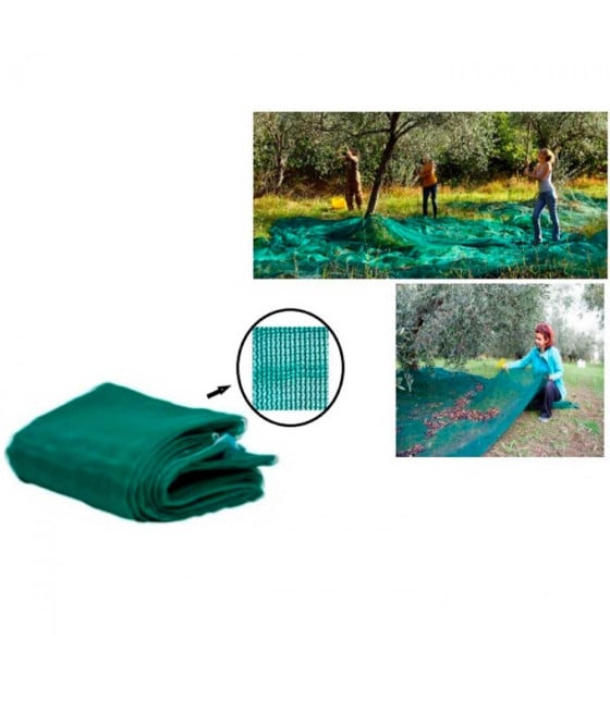 SET 3PZ RETE PER RACCOLTA OLIVE FRUTTA 4X6MT VERDE 222272