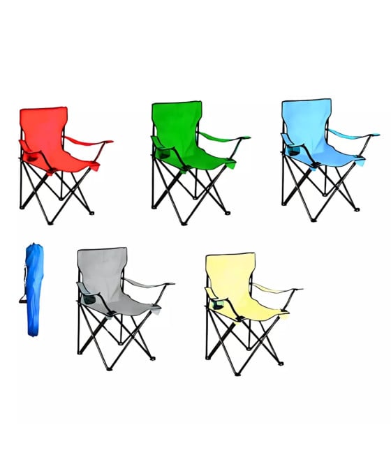 SEDIA PIEGHEVOLE CON PORTABICCHIERE CAMPEGGIO MARE SPIAGGIA