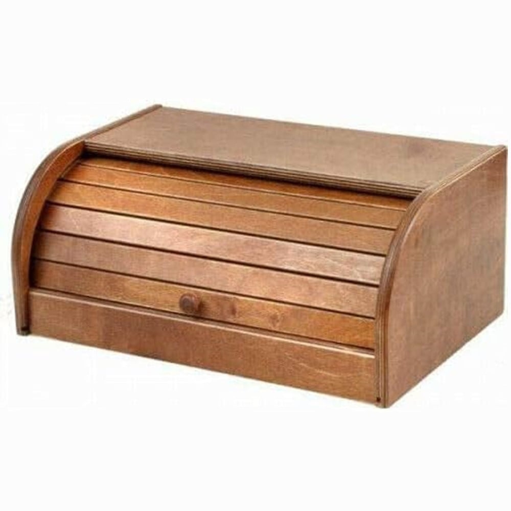 CESTINO PANE IN LEGNO CON SERRATURA IN NOCE SCURA DUREVOLE
