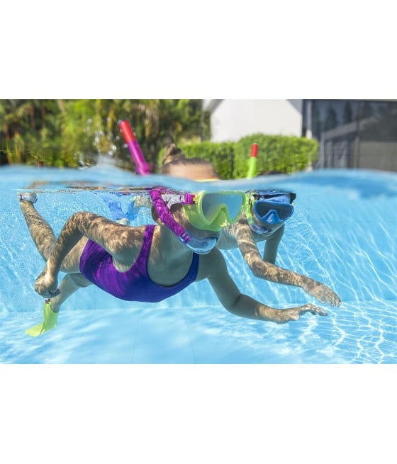SET DA SNORKELING BAMBINI FLAPPER MASCHERA BOCCAGLIO PINNE 2 COL 25039