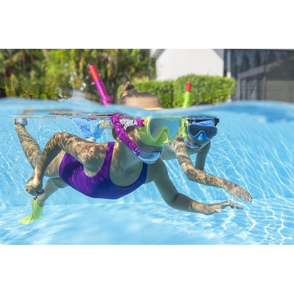 SET DA SNORKELING BAMBINI FLAPPER MASCHERA BOCCAGLIO PINNE 2 COL 25039