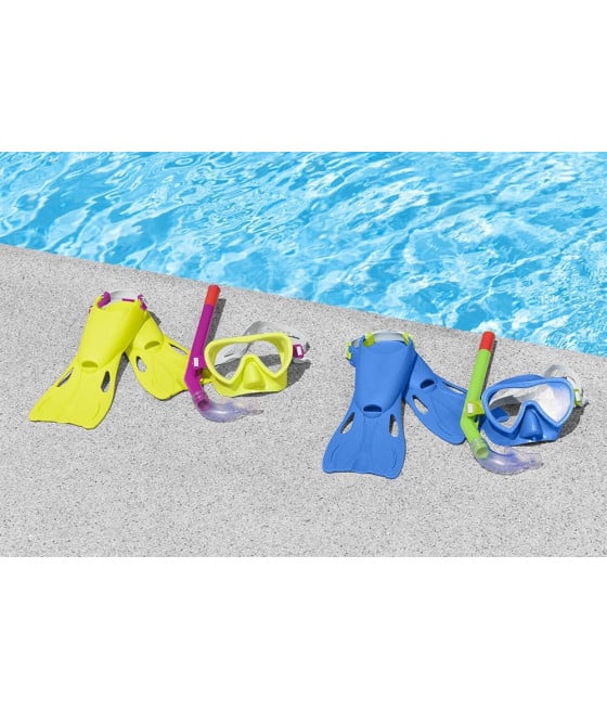 SET DA SNORKELING BAMBINI FLAPPER MASCHERA BOCCAGLIO PINNE 2 COL 25039