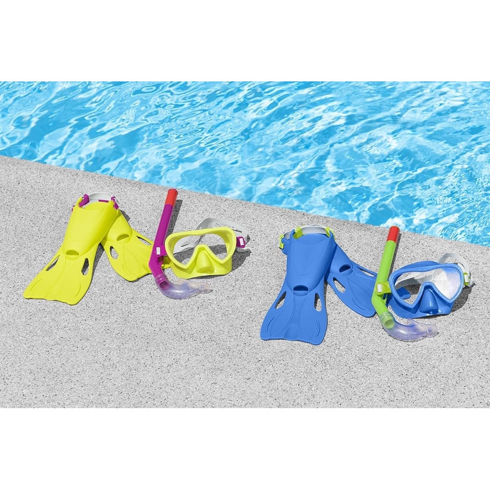 SET DA SNORKELING BAMBINI FLAPPER MASCHERA BOCCAGLIO PINNE 2 COL 25039