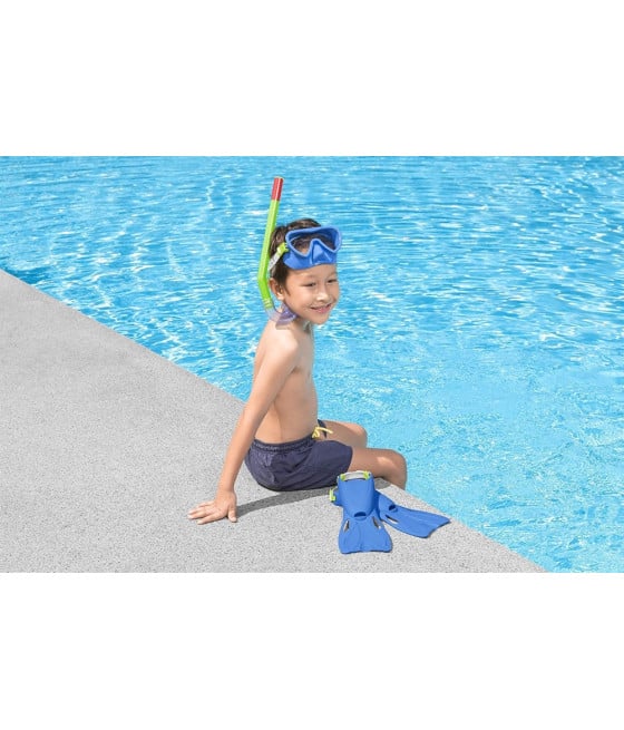 SET DA SNORKELING BAMBINI FLAPPER MASCHERA BOCCAGLIO PINNE 2 COL 25039