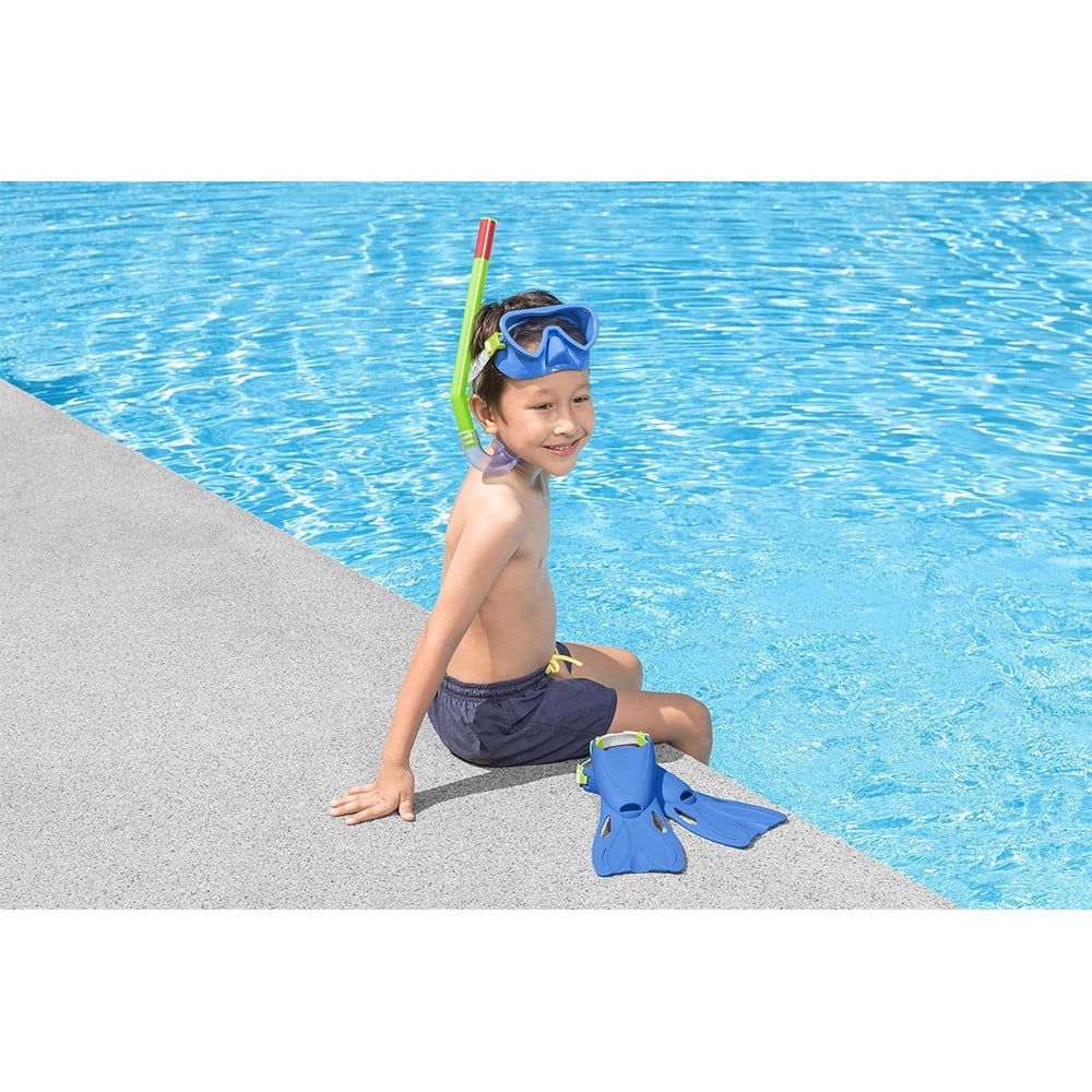 SET DA SNORKELING BAMBINI FLAPPER MASCHERA BOCCAGLIO PINNE 2 COL 25039