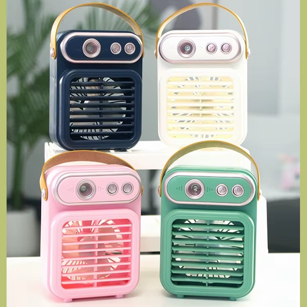 VENTILATORE A SPRUZZO VINTAGE TAVOLO ELETTRICO PORTATILE USB BATTERIA