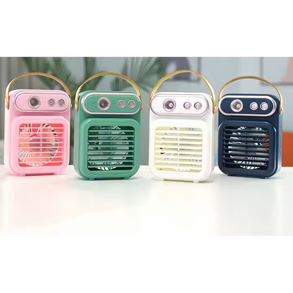 VENTILATORE A SPRUZZO VINTAGE TAVOLO ELETTRICO PORTATILE USB BATTERIA