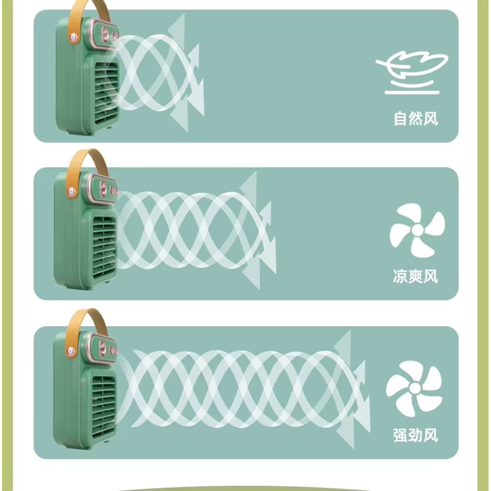 VENTILATORE A SPRUZZO VINTAGE TAVOLO ELETTRICO PORTATILE USB BATTERIA