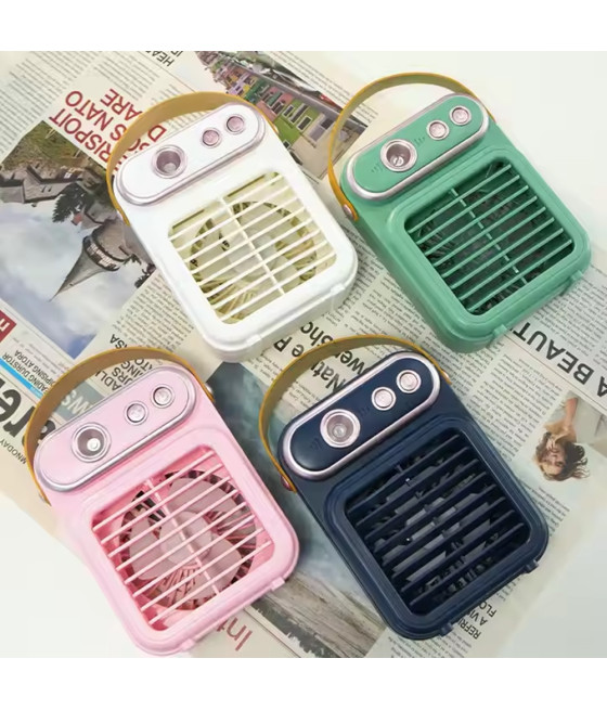 VENTILATORE A SPRUZZO VINTAGE TAVOLO ELETTRICO PORTATILE USB BATTERIA