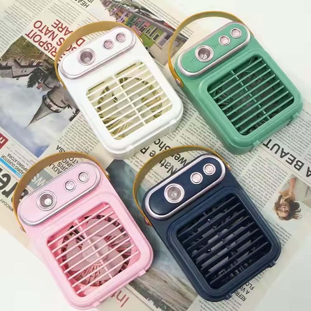 VENTILATORE A SPRUZZO VINTAGE TAVOLO ELETTRICO PORTATILE USB BATTERIA