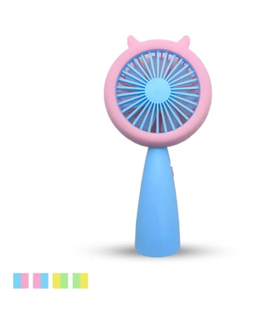 MINI VENTILATORE LUCE LED PORTATILE RICARICABILE USB 2 VELOCITÀ