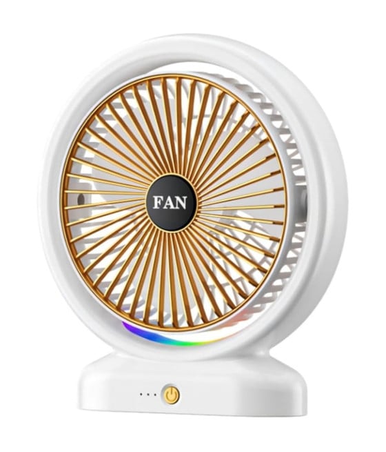 VENTILATORE DA TAVOLO USB RICARICABILE CIRCOLATORE ARIA LUCE COLORATA