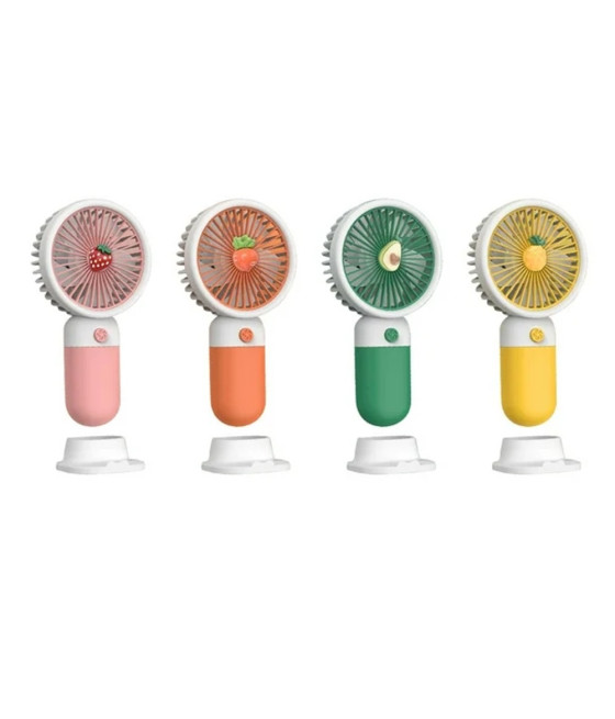 MINI VENTILATORE RICARICABILE USB PORTATILE TASCABILE CON BASE