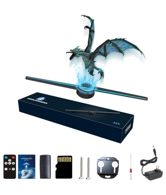 PROIETTORE OLOGRAMMA 3D PROIEZIONE OLOGRAFICA TRIDIMENSIONALE ANDROID WIFI