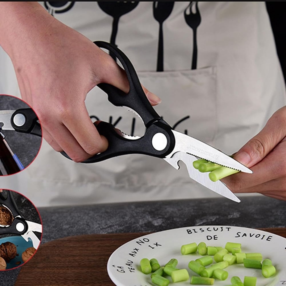 SET COLTELLI CUCINA ACCIAIO 6PZ MANICO SILICONE MOTIVO ONDULATO NERO