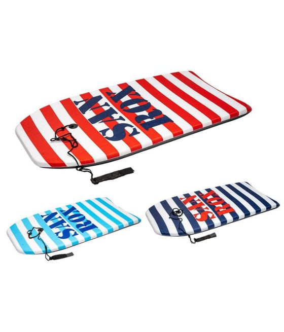 TAVOLETTA MARE EPS 94CM SURF BODYBOARD RIGHE SCRITTA CORDA CAVIGLIA