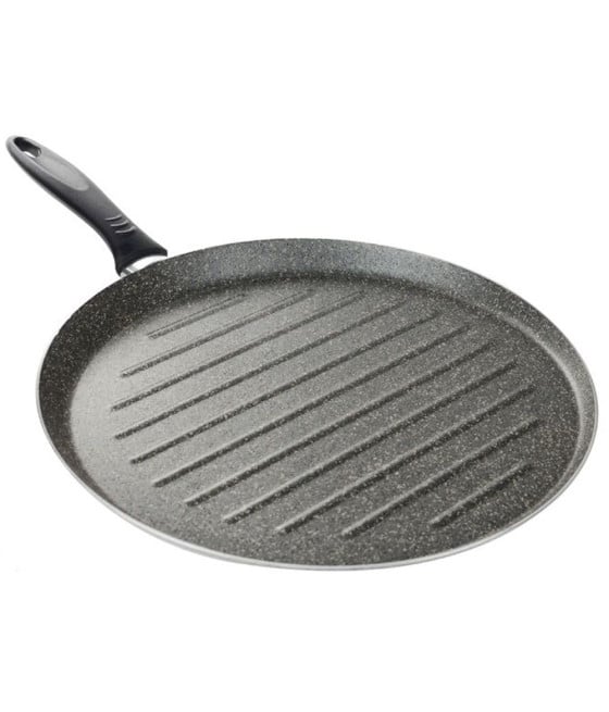 BISTECCHIERA TONDA RIGATA PADELLA ANTIADERENTE ANTIGRAFFIO 7 STRATI 34CM