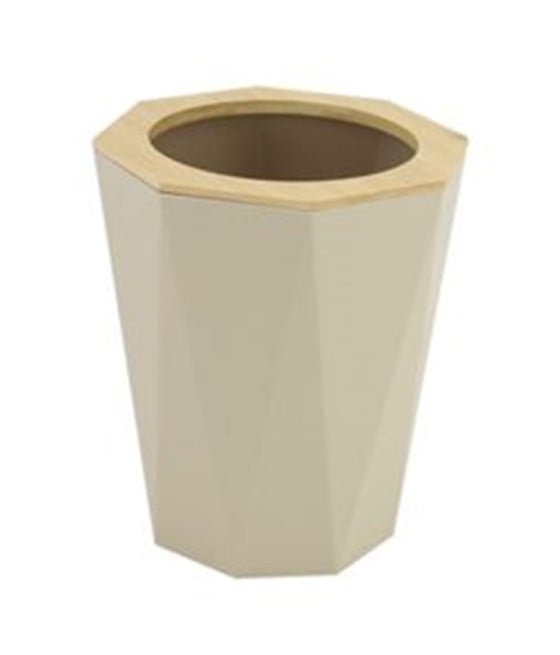 PATTUMIERA A CILINDRO ESAGONALE GEOMETRICO BEIGE LEGNO 10845