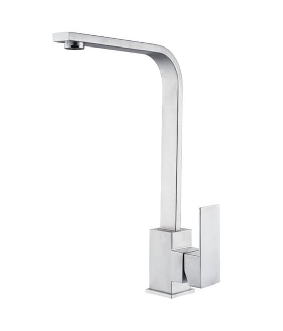 RUBINETTO MISCELATORE IN ACCIAIO SATINATO CANNA ALTA LAVELLO CUCINA 52690