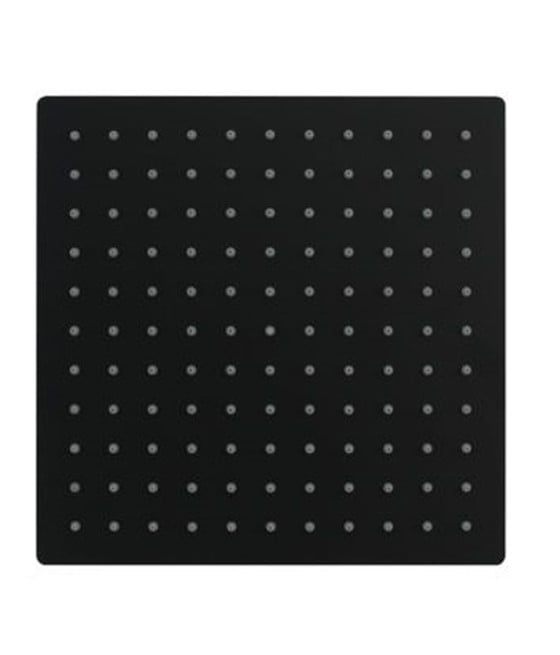 SOFFIONE DOCCIA ULTRA SLIM QUADRATO 25X25CM BAGNO MISCELATORE NERO 87883