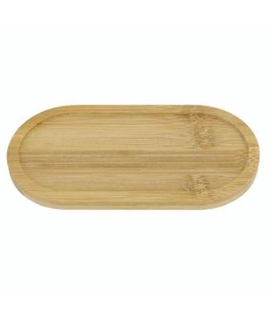 VASSOIO MULTIUSO IN BAMBÙ OVALE PER CUCINA BAGNO 17.5X9CM 10851