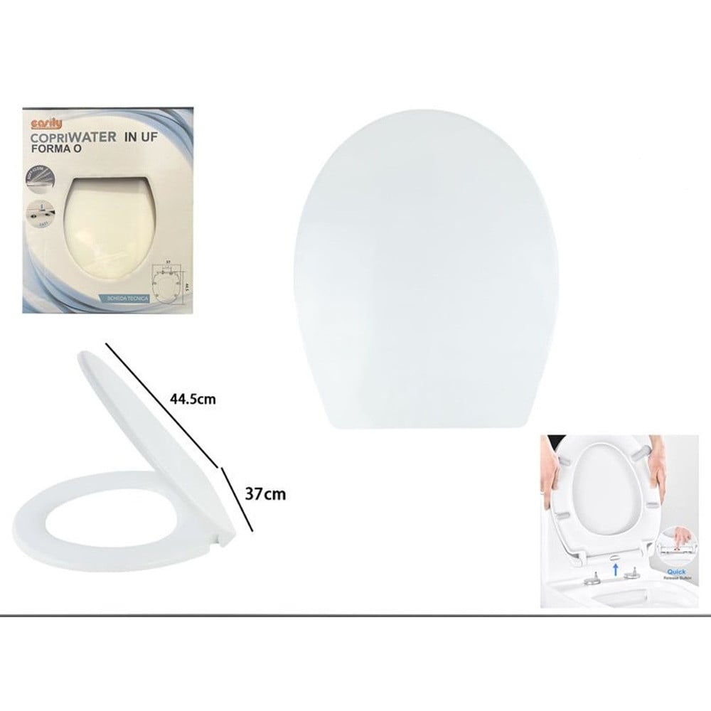 COPRIWATER UNIVERSALE SEDILE WC BAGNO FORMA O CHIUSURA AMMORTIZZATA