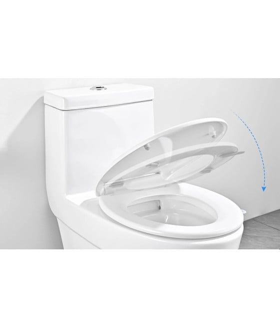 COPRIWATER UNIVERSALE SEDILE WC BIANCO BAGNO FORMA D CHIUSURA AMMORTIZZATA
