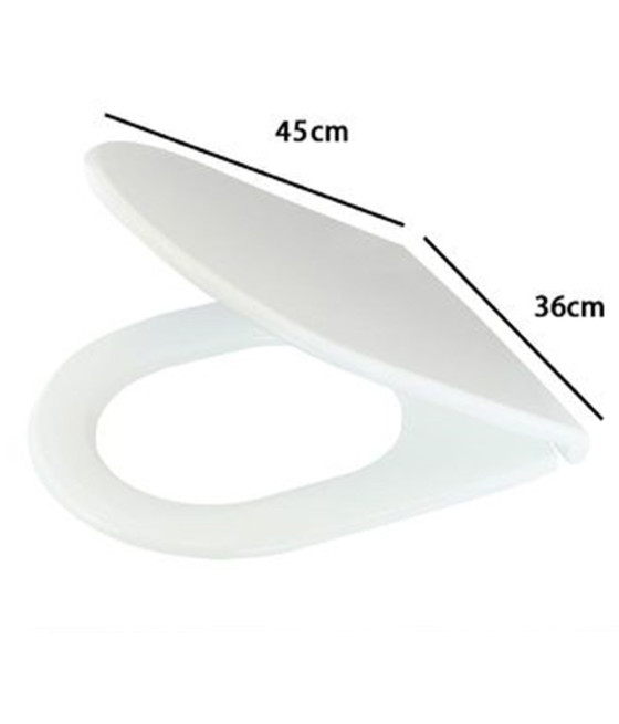 COPRIWATER UNIVERSALE SEDILE WC BIANCO BAGNO FORMA D CHIUSURA AMMORTIZZATA