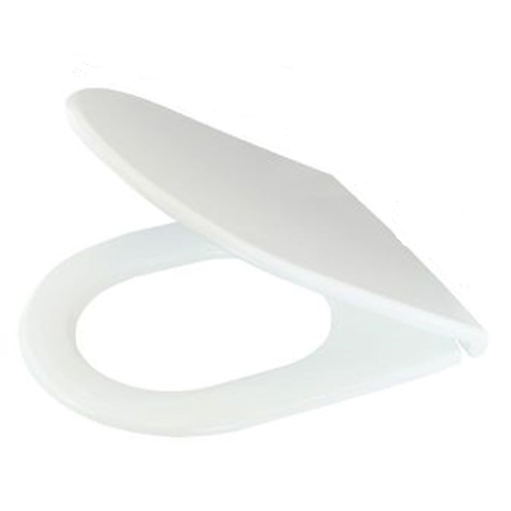 COPRIWATER UNIVERSALE SEDILE WC BIANCO BAGNO FORMA D CHIUSURA AMMORTIZZATA