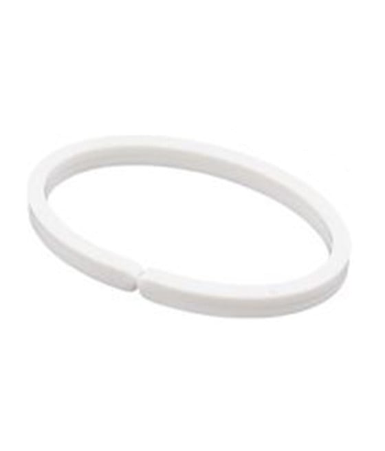 SET ANELLI GANCIO PLASTICA PER TENDA DOCCIA BOX BAGNO BIANCHI 87351