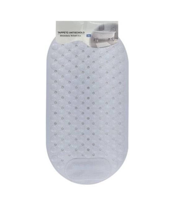 TAPPETO ANTISCIVOLO PER VASCA DA BAGNO DOCCIA 34.5X67.5CM BIANCO 10789