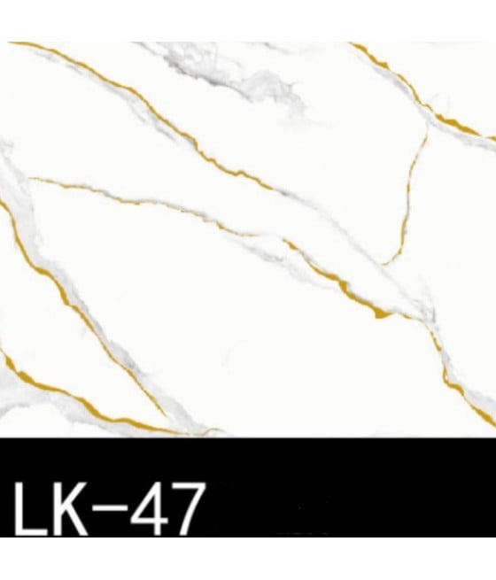 PANNELLO ADESIVO EFFETTO MARMO BIANCO STRIATURE ORO 120X300CM PARETI