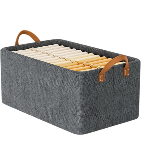 SCATOLA PORTAOGGETTI PIEGHEVOLE ORGANIZER PORTATILE TESSUTO TELAIO METALLO