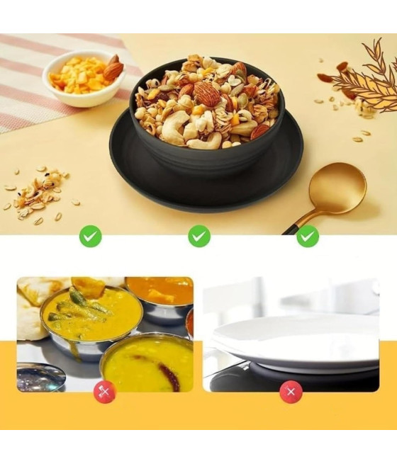 SET 16 STOVIGLIE IN PAGLIA DI GRANO INFRANGIBILI POSATE RIUTILIZZABILI