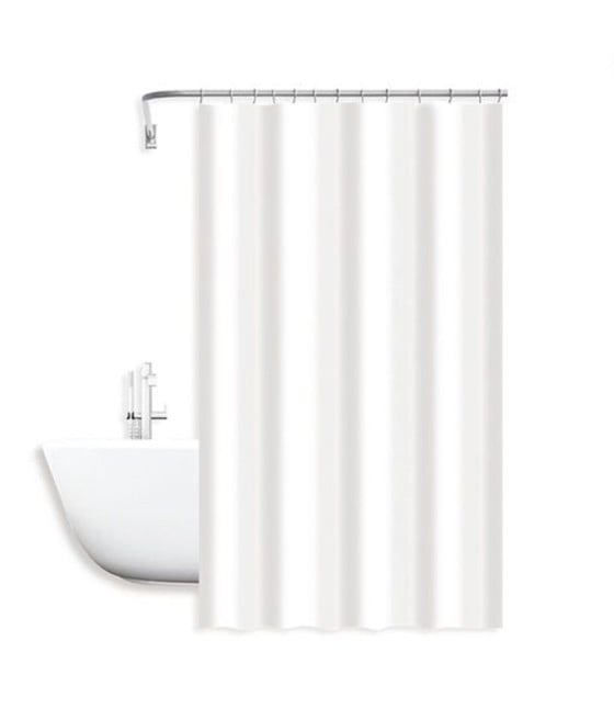 TENDA DOCCIA POLIESTERE 180X200CM GANCI BAGNO BIANCA 79856