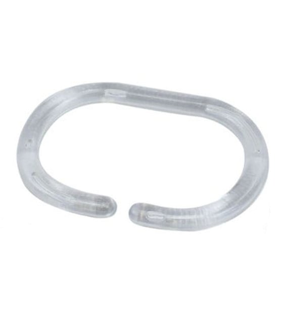 SET 12 ANELLI GANCIO TENDA DOCCIA BAGNO TRASPARENTI PLASTICA 52148