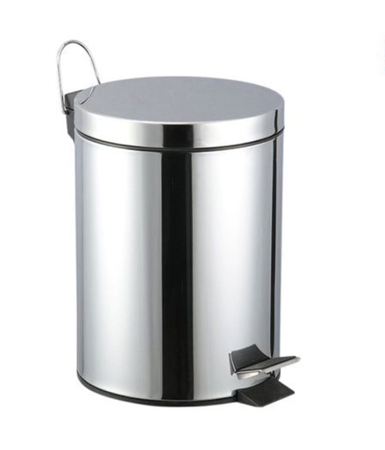 PATTUMIERA ACCIAIO A PEDALE BAGNO 5LT BIDONE CESTINO SPAZZATURA 87442