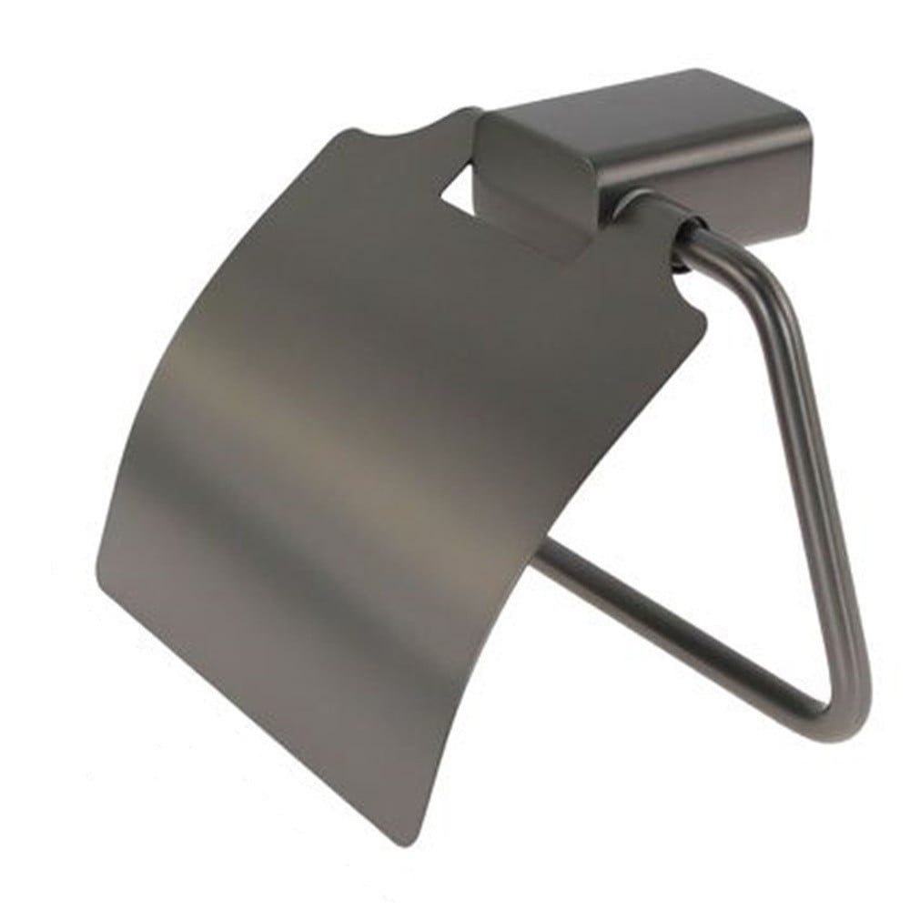 PORTA ROTOLO CARTA IGIENICA PARETE ACCIAIO COPERTURA GRIGIO BAGNO 87941
