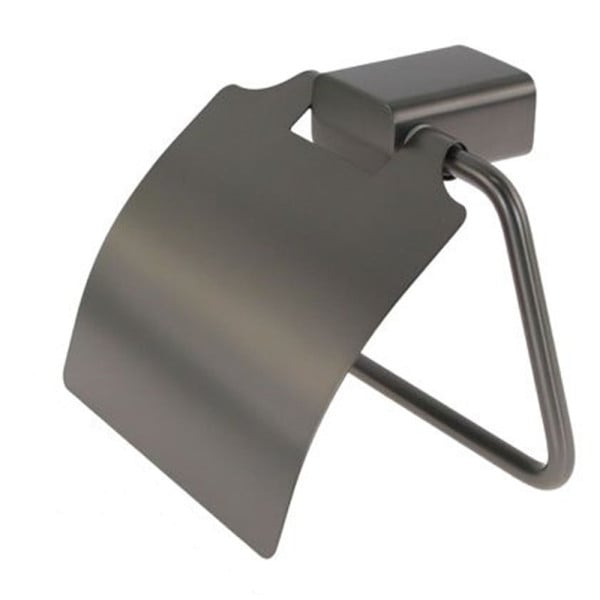 PORTA ROTOLO CARTA IGIENICA PARETE ACCIAIO COPERTURA GRIGIO BAGNO 87941