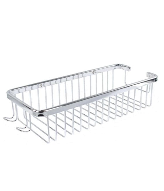 MENSOLA DOCCIA BAGNO RETTANGOLARE LUCIDA PORTA OGGETTI ACCIAIO 87902