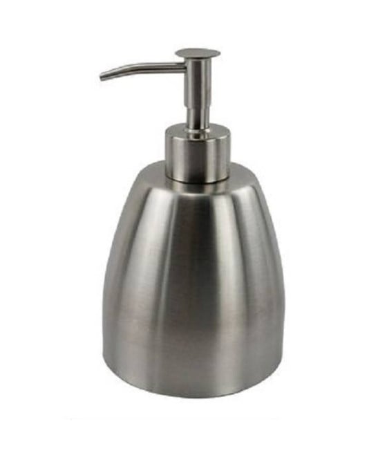 DISPENSER PORTA SAPONE LIQUIDO PORTASAPONE METALLO SATINATO ELEGANTE